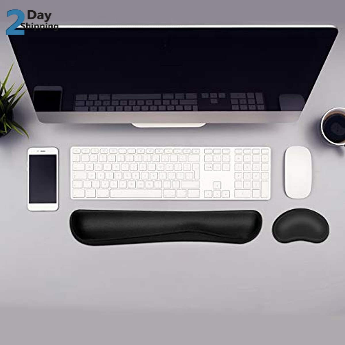 Mouse Keyboard Wrist Rest Support Pad Set..