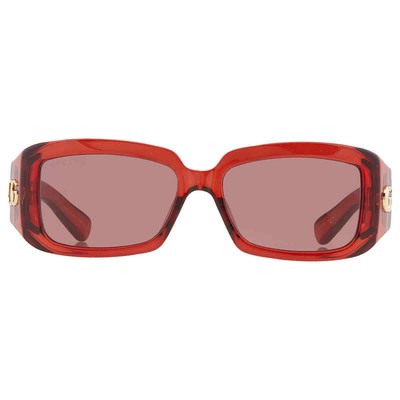 Pre-owned Gucci Gg1403sk - 003 Burgundy Sunglasses In Red