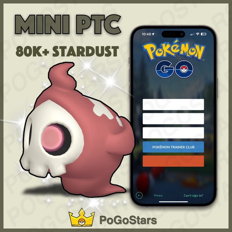 Compte Pokémon Go Shiny X69 - Mini PTC + 3 Millions Stardust