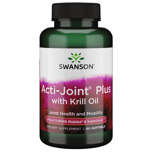 Swanson Acti-joint Plus с маслом криля Омега-3 60 мягких капсул