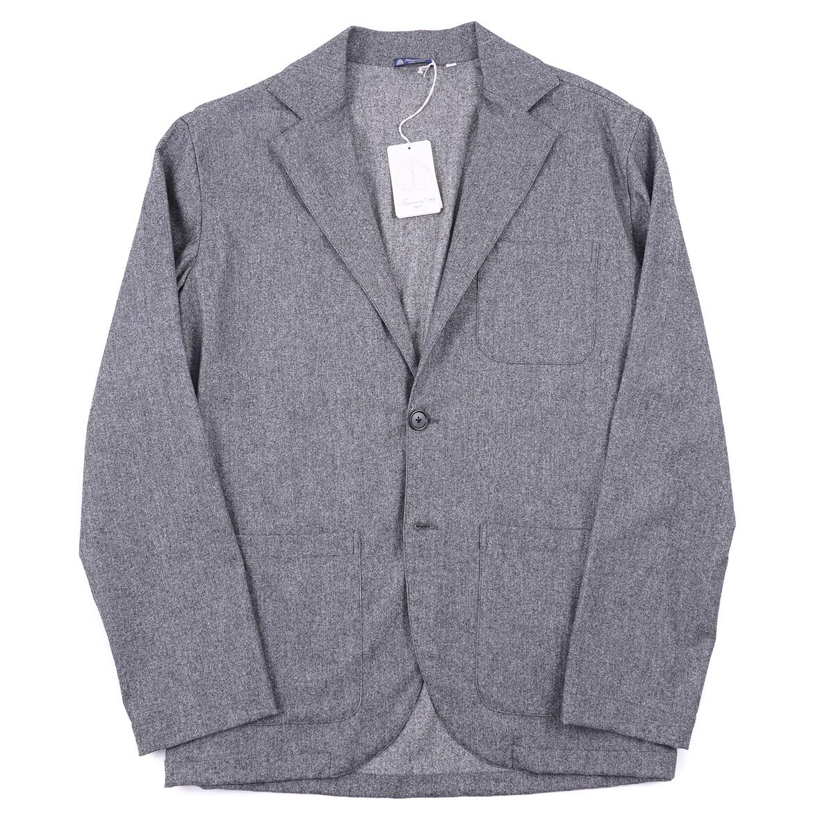 Pre-owned Finamore 1925 Finamore Napoli Unlined Lightweight Flannel Wool Sport Coat 42r (eu 52) In Gray