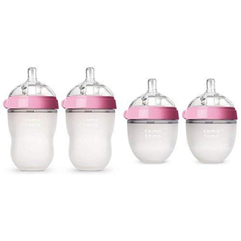 Baby Bottle Starter Set, Pink (Two 8-Ounce, Two 5-Ounce)