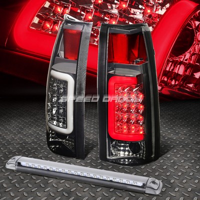 ДЫМЧАТЫЙ КОРПУС, ХРОМИРОВАННЫЙ 3D СВЕТОДИОДНЫЙ ЗАДНИЙ ФОНАРЬ + 3-Й СТОП-СИГНАЛ ДЛЯ 92-00 SUBURBAN/ TAHOE/YUKON