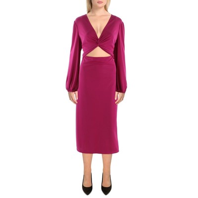 Женское розовое платье макси с закручивающимся передом Lauren Ralph Lauren 14 BHFO 0618