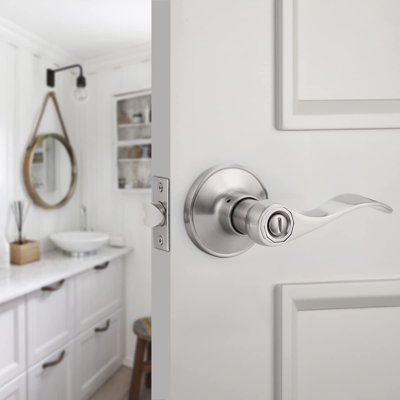 Door Handles in Brushed Nickel / Interior Door Lever Satin Nickle
