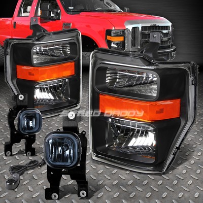 ЧЕРНАЯ ФАРА + ЖЕЛТЫЙ ПОВОРОТНЫЙ СИГНАЛ + ДЫМЧАТАЯ ПРОТИВОТУМАННАЯ ФАРА + ВЫКЛЮЧАТЕЛЬ ДЛЯ 08-10 SUPERDUTY
