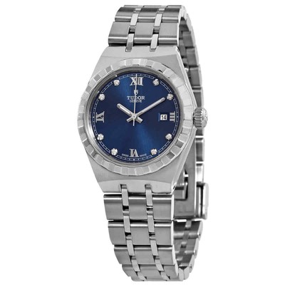 Часы Tudor Royal с автоматическим бриллиантом и синим циферблатом M28300-0007