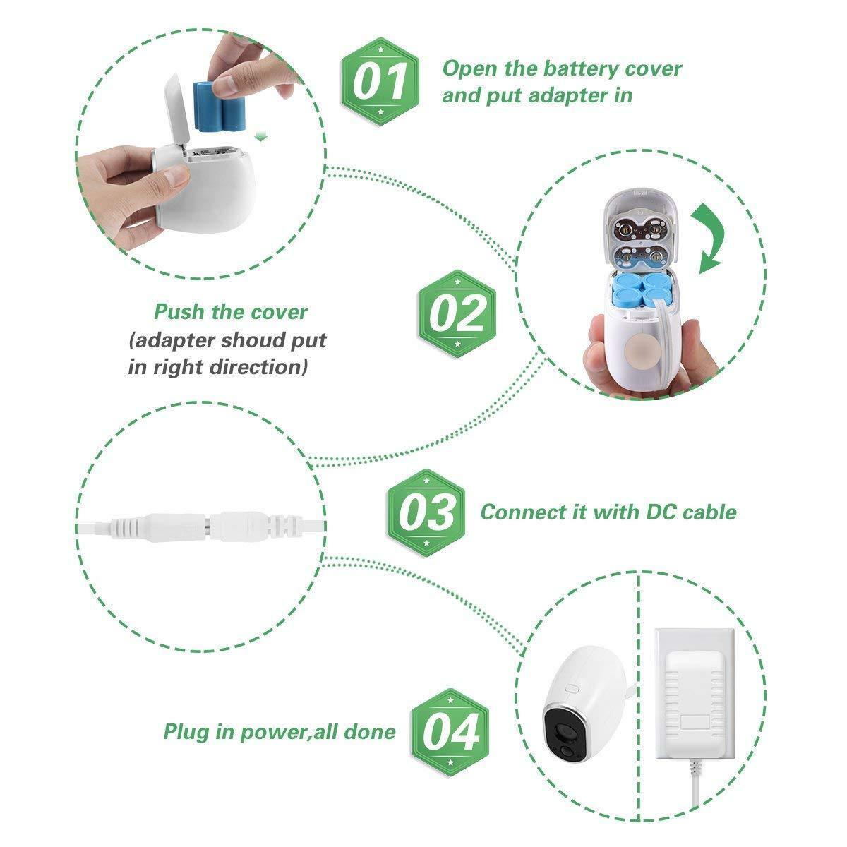 LANMU Power Adapter for Arlo Camera (Replace Arlo Batteries CR123A)