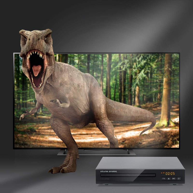 Atune Analog DVD Player 1080P Supported, All Region Free CD Disc Players, with N