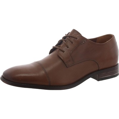 Мужская кепка Clarks Nantasket, коричневые кожаные туфли-дерби, размер 8,5 Средний (D), BHFO 4885