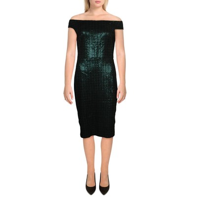 

Женское зеленое коктейльное платье Lauren Ralph Lauren с пайетками  BHFO 5101, Зеленый