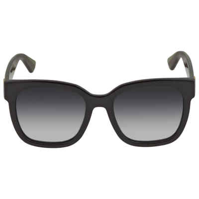 Pre-owned Gucci Grey Gradient Square Ladies Sunglasses Gg0034sn 002 54 Gg0034sn 002 54 In Gray