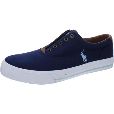 

Мужские кроссовки Polo Ralph Lauren Vito Navy Fashion 11 Medium (D) BHFO 1276, Navy canvas/leather