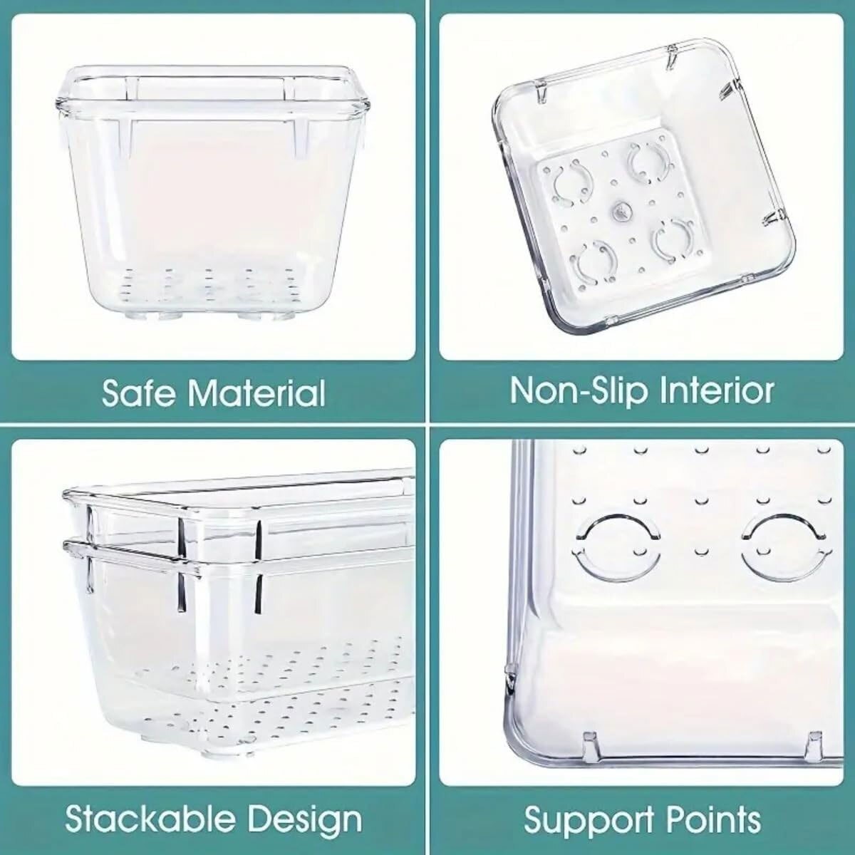 Clear PET storage tray set — view 10