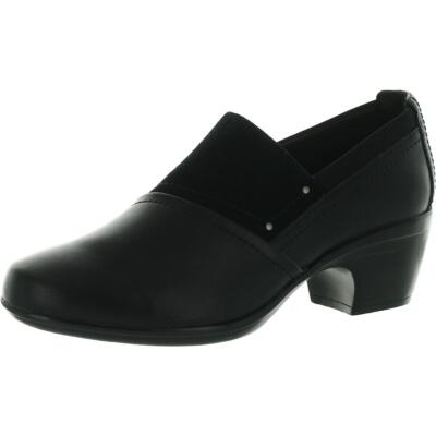 Женские туфли Clarks Emily Step, черные туфли на каблуке с круглым носком, ширина 8,5 (C, D, W) BHFO 5653