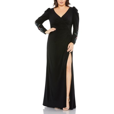 Mac Duggal Женское формальное вечернее платье со стразами и украшениями плюс BHFO 9833