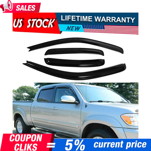 For 2000-2006 Toyota Tundra Exended Cab Window Visor Deflector Rain Guard 4pcs