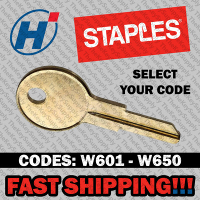Hirsh Desk and Staples File Cabinet Replacement Key Cut to Your Code W601 - W650