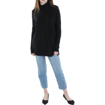 

Женская черная легкая водолазка-туника Eileen Fisher, рубашка  BHFO 0233, Черный