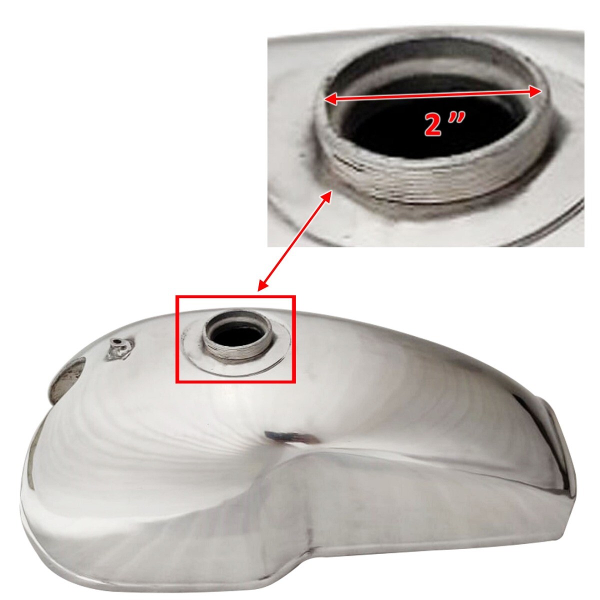 Petrol Fuel Tank Aluminum Cafe Racer Benelli Mojave 260 360 Ward Riverside  