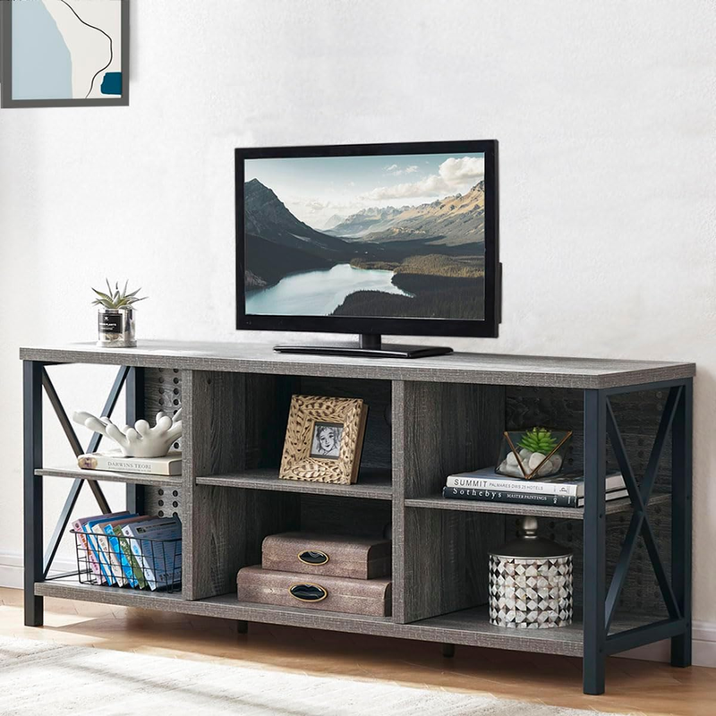 For 55 Inch Tv, Industrial Home Entertainment Center With Cabine