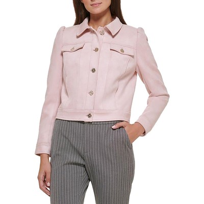 Женская розовая офисная куртка Soft Shell из искусственной замши Tommy Hilfiger 4 BHFO 2167