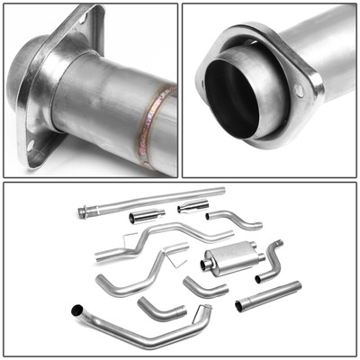 FOR 15-20 FORD F150 STAINLESS STEEL CAT BACK EXHAUST SYSTEM+DUAL 4"MUFFLER TIPS