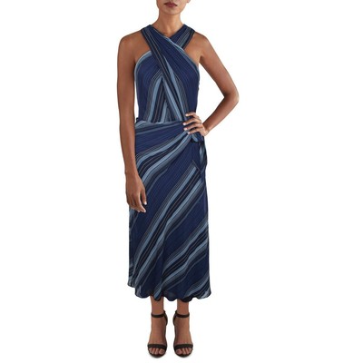

Женское платье миди в синюю полоску Lauren Ralph Lauren  BHFO 0926, Navy