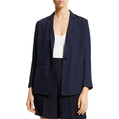 

Женский офисный костюм с поясом Theory, отдельная куртка-блейзер на одной пуговице BHFO 7259, Navy
