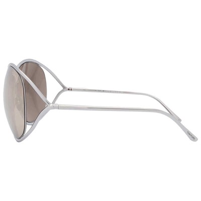 Pre-owned Tom Ford Nicoletta Special Edition Gold Mirror Butterfly Ladies Sunglasses