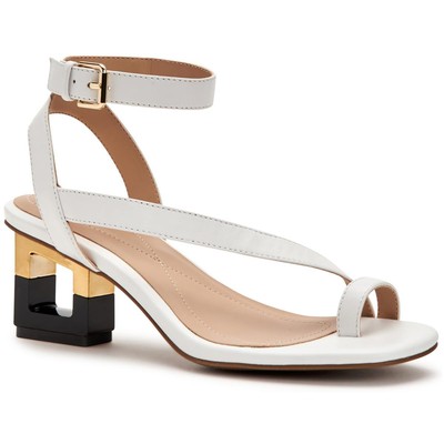 Alfani Womens Coreena White Suede Dress Sandals Shoes 6.5 Medium (B,M) BHFO 9905, White smooth