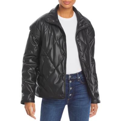 

Apparis Womens Liliane Faux Leather Heavy Leather Jacket Coat BHFO 0159, Черный, Liliane