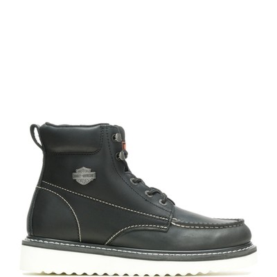 Pre-owned Harley-davidson Men's Beau Riding Boot Black - D93135, Black