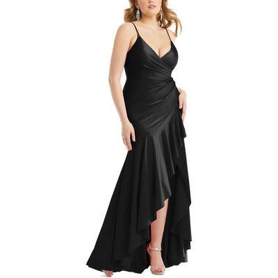 Женское черное вечернее платье с оборками Cynthia & Sahar, L BHFO 8266