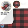 Red and Black Buffalo Plaid Dish Drying Mat 18x24 for Kitchen Merry Christmas Winter Xmas Dishes Pad Dish Drainer Rack Mats Absorbent Fast Dry Kitchen Accessories