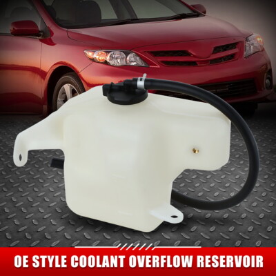 ДЛЯ 09-14 TOYOTA COROLLA MATRIX OE STYLE ПЕРЕЛИВНОЙ БАЧОК ОХЛАЖДАЮЩЕЙ ЖИДКОСТИ + КРЫШКА + ШЛАНГ