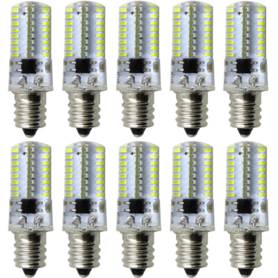 10pcs E12 Candelabra C7 64-3014 LED Light Lamp Bulb Fit PQ1500S White 120V