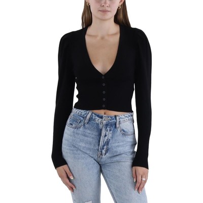 Женский черный кардиган на пуговицах Danielle Bernstein Henley Top S BHFO 2796