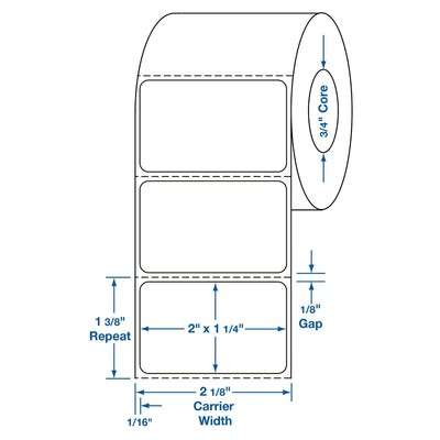 10,440-Labels Centurion Label System 36 Rolls  Label, 2'' x 1-1/4 DTL2392 