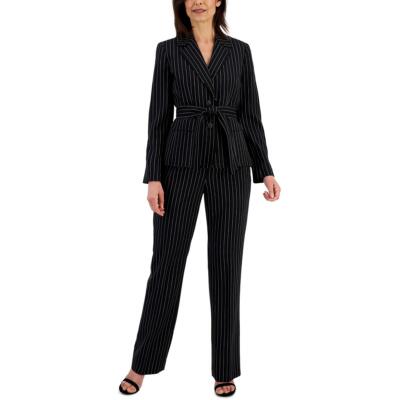 Le Suit Womens Woven Pinstripe Work Dress Pants Trousers Petites BHFO 7397