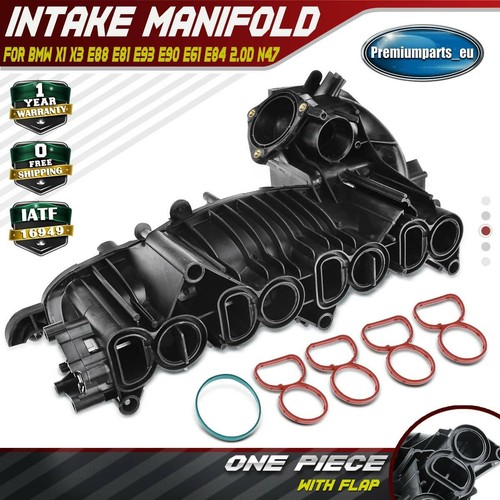 Inlet Intake Manifold w/ Flap for BMW X1 X3 E88 E81 E93 E90 E61 E84 2