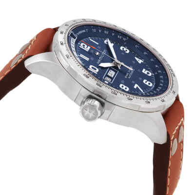 Pre-owned Hamilton Khaki Aviation X-wind Lefty Automatic Blue Dial Men's Watch H77765541