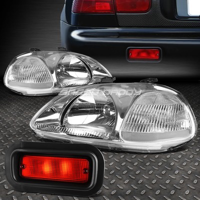 ХРОМИРОВАННАЯ ФАРА + СИГНАЛ ПРОЗРАЧНОГО УГЛА + КРАСНАЯ ЗАДНЯЯ ПРОТИВОТУМАННАЯ ФАРА + ВЫКЛЮЧАТЕЛЬ ДЛЯ 96-98 CIVIC