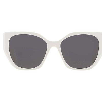 Pre-owned Prada Grey Butterfly Ladies Sunglasses Pr 19zs 1425s0 55 Pr 19zs 1425s0 55 In Gray