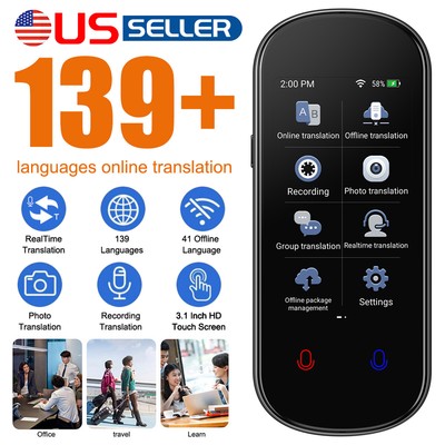 139+ Languages Translator Device, 3 Touch Screen#Two-Way Real-Time Translator