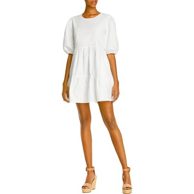 Aqua Womens Tiered Casual Short Sleeve 