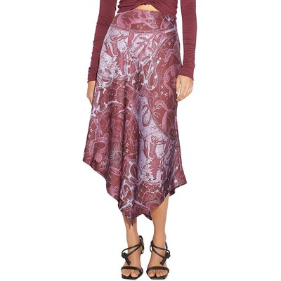 

Jonathan Simkhai Женская юбка-миди с носовым платком и подолом с принтом BHFO 3065, Iris astrology print