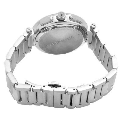 Pre-owned Ferragamo Legacy Chronograph Quartz Silver Dial Ladies Watch Sfu200323