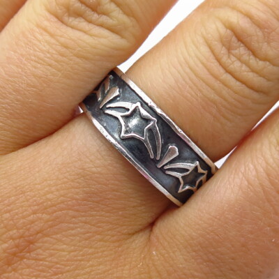 アクセサリー Vintage MEXICO silver ring 925 Sterling Silver Vintage Mexico Woven Rotating Band