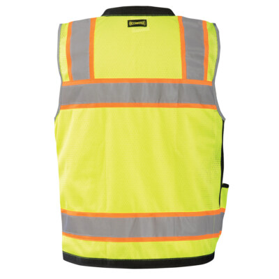 OccuNomix Type R Class 2 High-Vis Heavy Duty Two-Tone Surveyor Vest w/Zipper - L